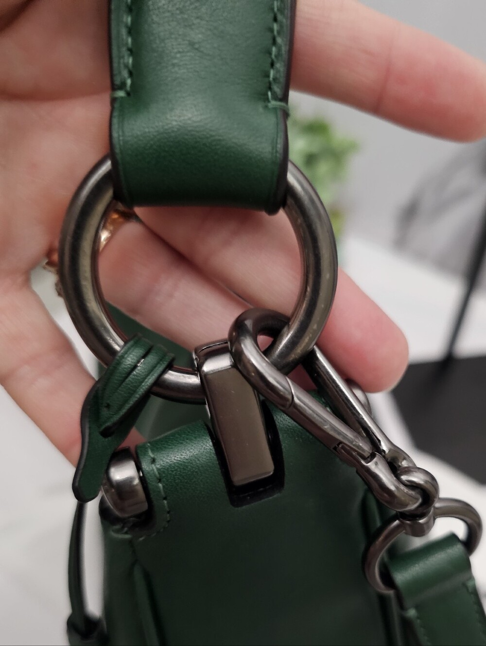Coach Mae Hobo Hunter Green Glovetanned Leather Crossbody Bag - Picture 10 of 15
